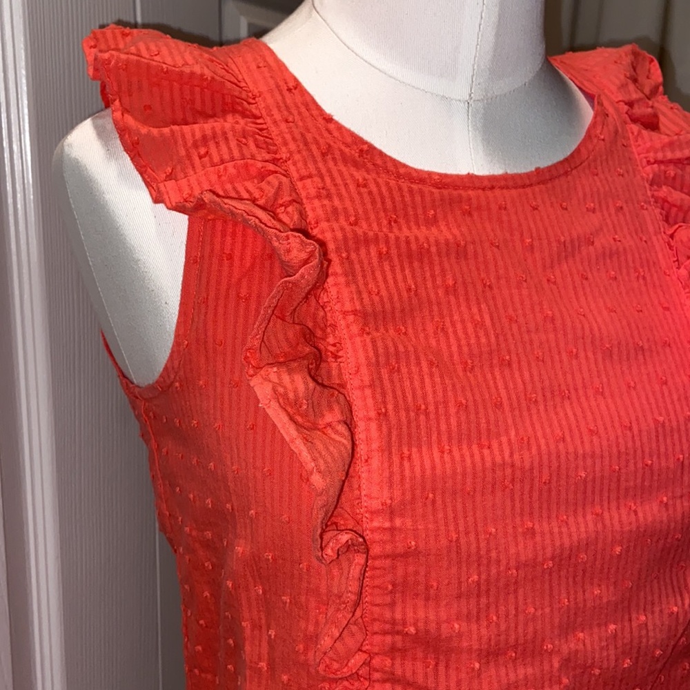🎉HP🎉 J.Crew Factory Textured Ruffle Tank Top - Picture 7 of 12